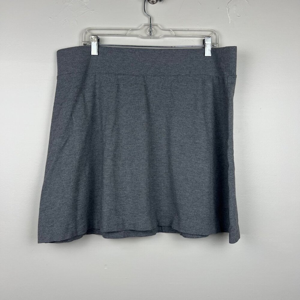 J Jill Women's Gray Ponte Short A Line Skirt Size Large